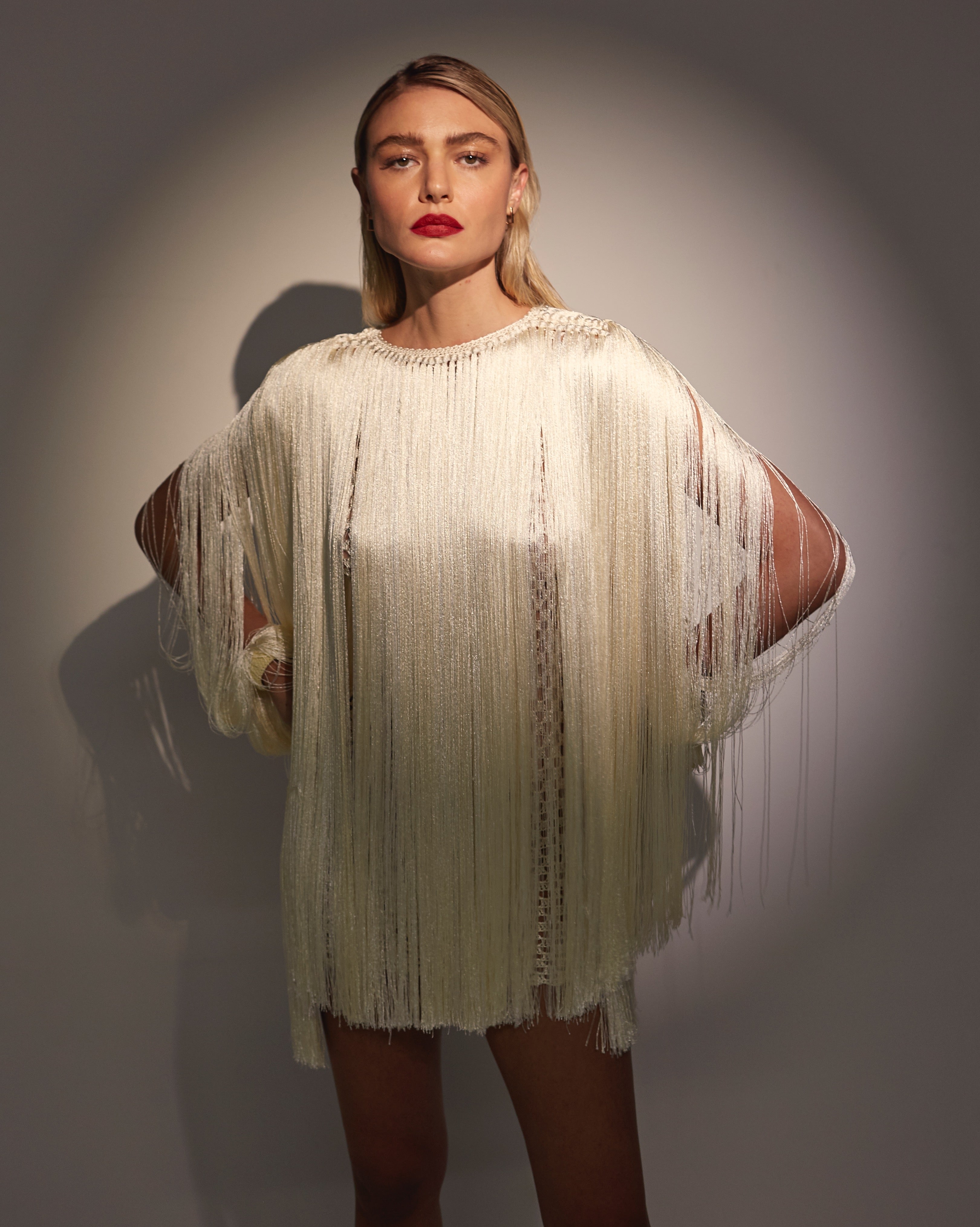 CHLOE SHORT DRESS IN OFF WHITE