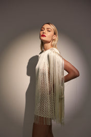 CHLOE SHORT DRESS IN OFF WHITE
