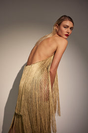 BEL MAXI  DRESS IN GOLD